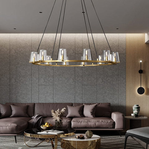 Paulay Round Chandelier 48" by Franing - Chandelier,SHOP ALL,glass chandelier