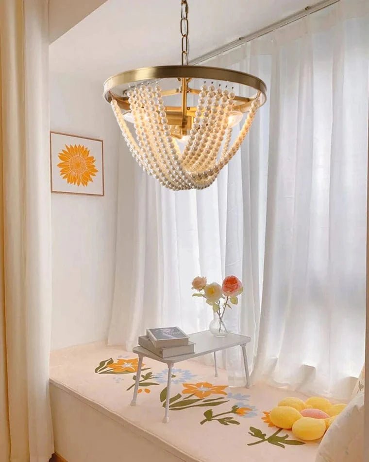 Pearl Beaded Chandelier by Franing - SHOP ALL,Bohemian，Chandelier