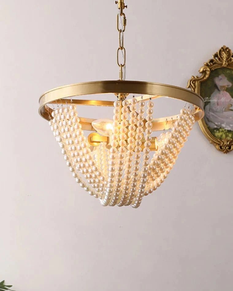 Pearl Beaded Chandelier by Franing - SHOP ALL,Bohemian，Chandelier