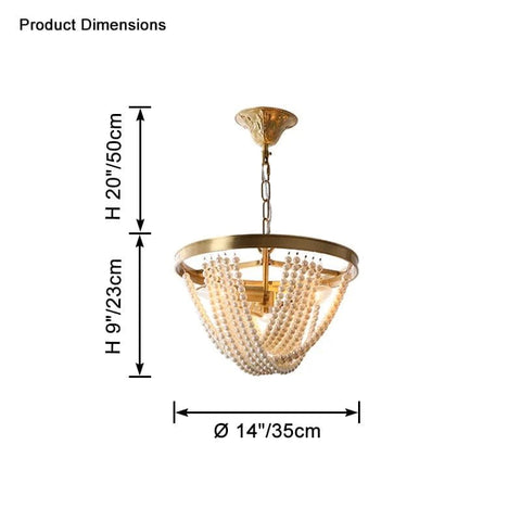 Pearl Beaded Chandelier by Franing - SHOP ALL,Bohemian，Chandelier