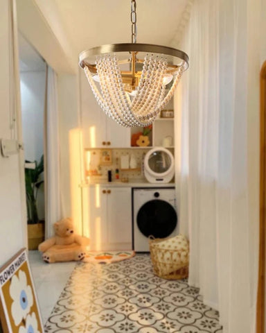 Pearl Beaded Chandelier by Franing - SHOP ALL,Bohemian，Chandelier