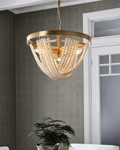 Pearl Beaded Chandelier by Franing - SHOP ALL,Bohemian，Chandelier