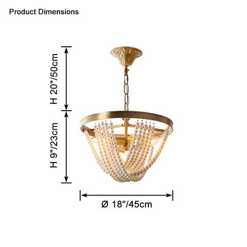 Pearl Beaded Chandelier by Franing - SHOP ALL,Bohemian，Chandelier
