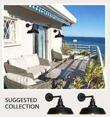 Premium Outdoor Barn Light – Straight Arm Farmhouse Wall Sconce for Patio, Garage, or Entryway by Franing - SHOP ALL,WALL,BARN，Metal wall light