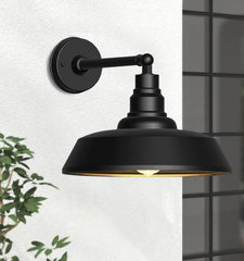 Premium Outdoor Barn Light – Straight Arm Farmhouse Wall Sconce for Patio, Garage, or Entryway by Franing - SHOP ALL,WALL,BARN，Metal wall light