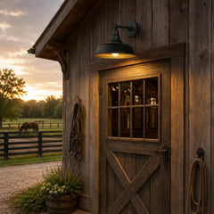 Premium Outdoor Barn Light – Straight Arm Farmhouse Wall Sconce for Patio, Garage, or Entryway by Franing - SHOP ALL,WALL,BARN，Metal wall light