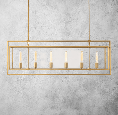 Michaul Beck Rectangular Chandelier 54" - Franing