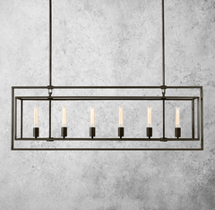 Michaul Beck Rectangular Chandelier 54" - Franing