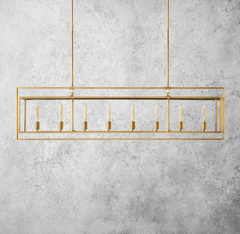 Michaul Beck Rectangular Chandelier 72" - Franing