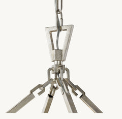 19TH C. ENGLISH OPENWORK TWO-TIER ROUND CHANDELIER 40" - Franing