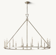 19TH C. ENGLISH OPENWORK ROUND CHANDELIER 72" - Franing