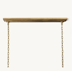 19TH C. ENGLISH OPENWORK RECTANGULAR CHANDELIER 72" - Franing