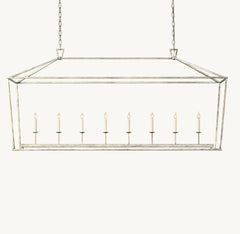 19TH C. ENGLISH OPENWORK RECTANGULAR CHANDELIER 72" - Franing