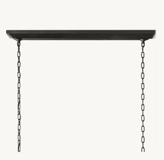 19TH C. ENGLISH OPENWORK RECTANGULAR CHANDELIER 72" - Franing