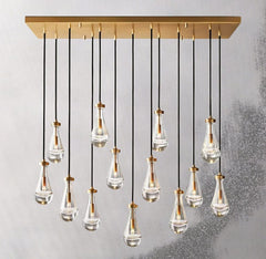 Raindrop Linear Chandelier 54", Rain Chandelier - Franing