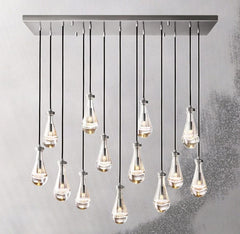 Raindrop Linear Chandelier 54", Rain Chandelier - Franing