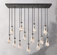 Raindrop Linear Chandelier 54", Rain Chandelier - Franing
