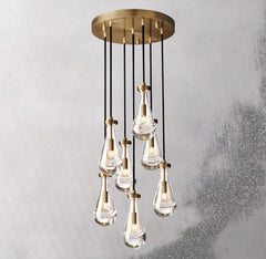 Raindrop Round Chandelier 18", Rain Chandelier - Franing