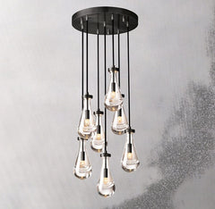 Raindrop Round Chandelier 18", Rain Chandelier - Franing