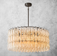 Chiara Glass Round Chandelier 37" - Franing
