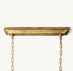 19TH C. ENGLISH OPENWORK RECTANGULAR CHANDELIER 54" - Franing