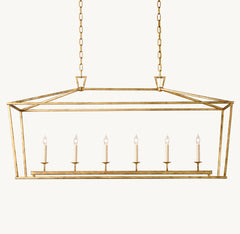 19TH C. ENGLISH OPENWORK RECTANGULAR CHANDELIER 54" - Franing