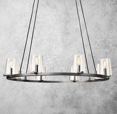 Kuseay Glass Round Chandelier 36" - Franing