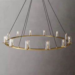 Kuseay Glass Round Chandelier 60" - Franing