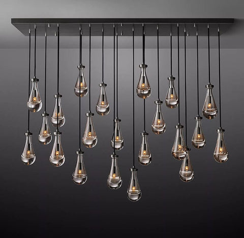 Raindrop Linear Chandelier 72", Rain Chandelier by Franing - Chandelier,SHOP ALL,crystal chandelier,Ceiling