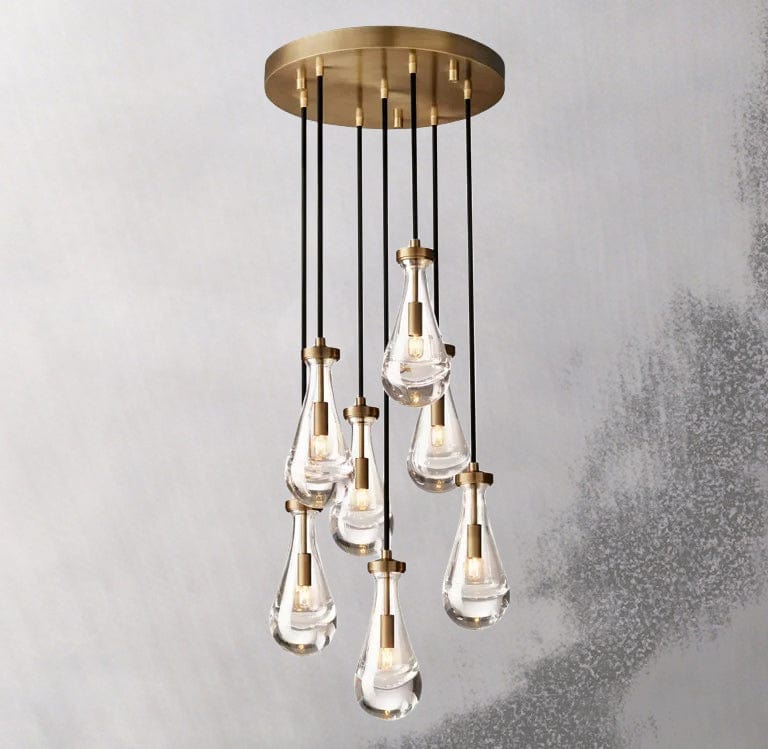 Raindrop Round Chandelier 18", Rain Chandelier by Franing - Chandelier,SHOP ALL,crystal chandelier,Ceiling