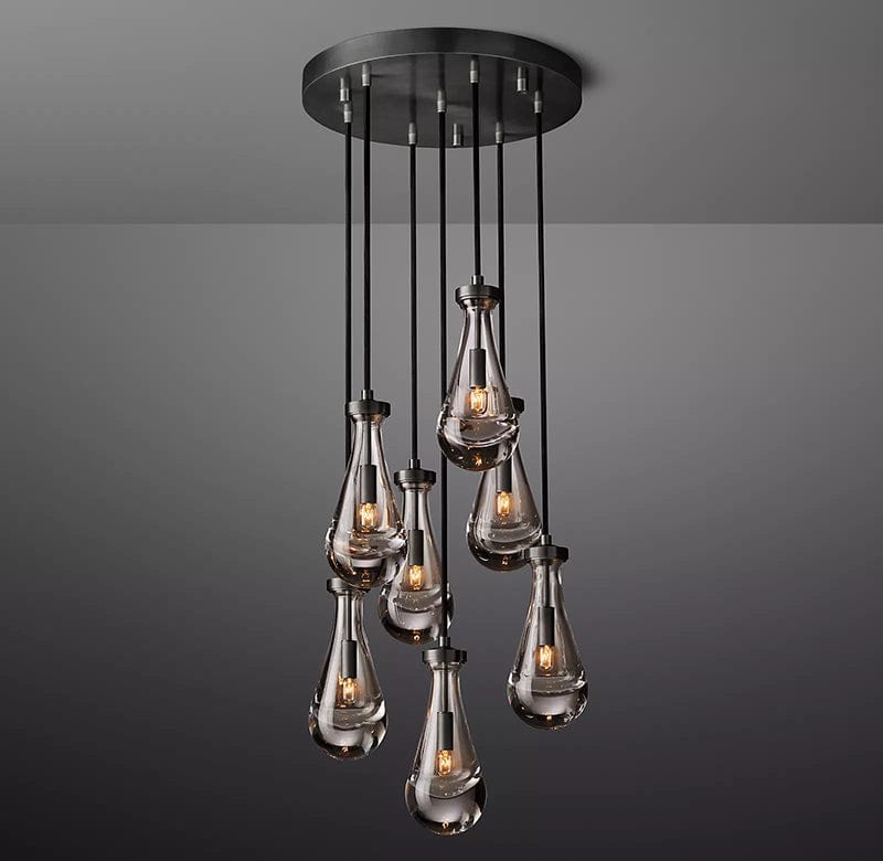 Raindrop Round Chandelier 18", Rain Chandelier by Franing - Chandelier,SHOP ALL,crystal chandelier,Ceiling