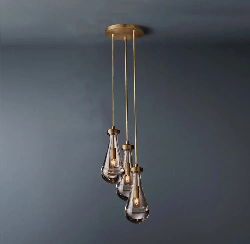 Raindrop Round Chandelier 3 light by Franing - Chandelier,SHOP ALL,crystal chandelier,Ceiling