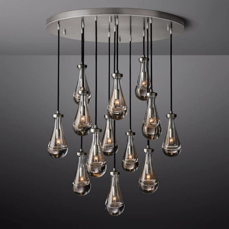 Raindrop Round Chandelier 36", Rain Chandelier by Franing - Chandelier,SHOP ALL,crystal chandelier,Ceiling