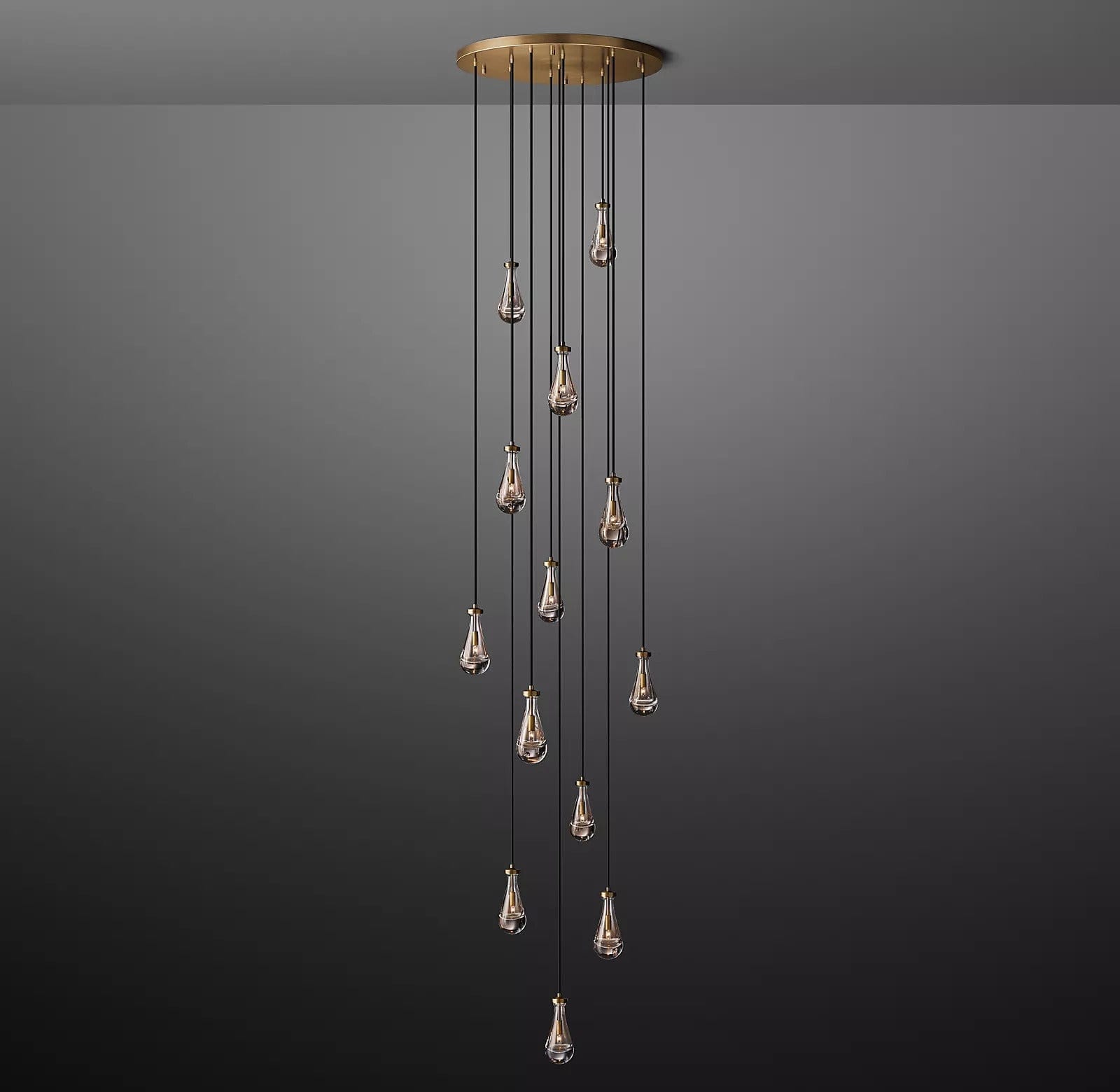 Raindrop Round Chandelier 36", Rain Chandelier by Franing - Chandelier,SHOP ALL,crystal chandelier,Ceiling