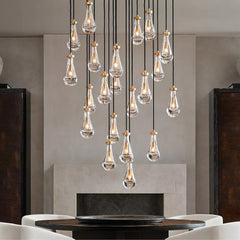 Raindrop Round Chandelier 36", Rain Chandelier by Franing - Chandelier,SHOP ALL,crystal chandelier,Ceiling