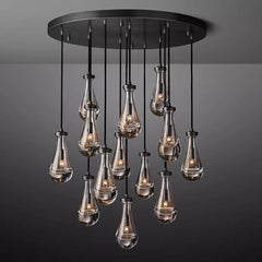 Raindrop Round Chandelier 36", Rain Chandelier by Franing - Chandelier,SHOP ALL,crystal chandelier,Ceiling