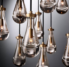 Raindrop Round Chandelier 36", Rain Chandelier by Franing - Chandelier,SHOP ALL,crystal chandelier,Ceiling