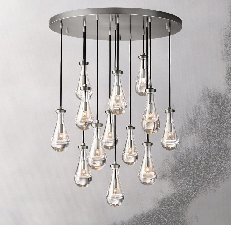 Raindrop Round Chandelier 36", Rain Chandelier by Franing - Chandelier,SHOP ALL,crystal chandelier,Ceiling