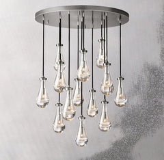 Raindrop Round Chandelier 36", Rain Chandelier by Franing - Chandelier,SHOP ALL,crystal chandelier,Ceiling