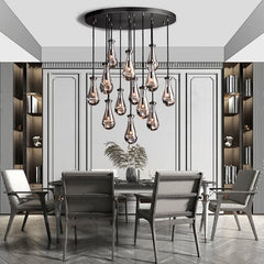 Raindrop Round Chandelier 36", Rain Chandelier by Franing - Chandelier,SHOP ALL,crystal chandelier,Ceiling