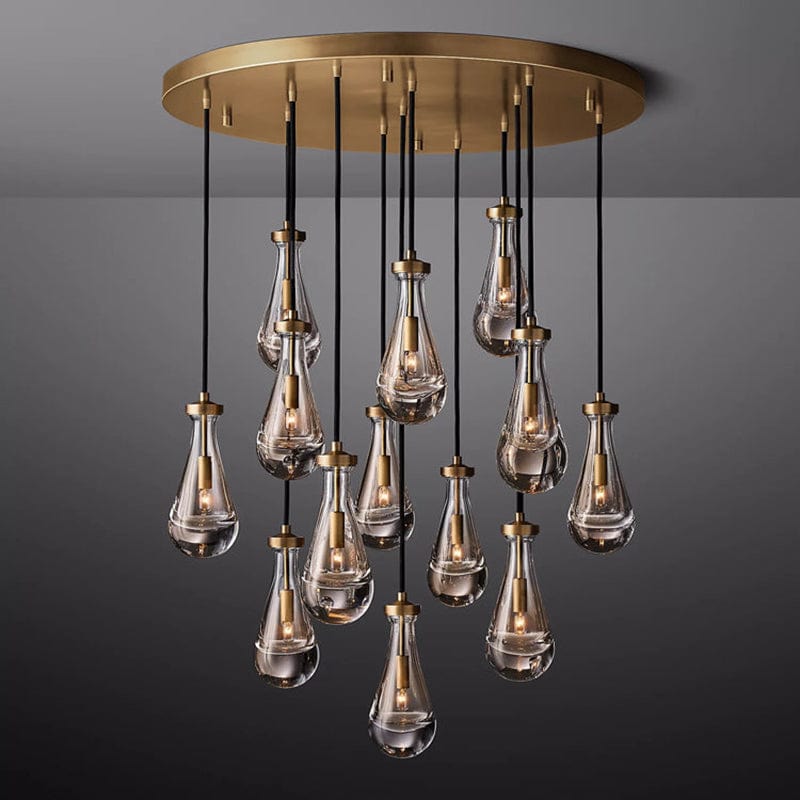 Raindrop Round Chandelier 36", Rain Chandelier by Franing - Chandelier,SHOP ALL,crystal chandelier,Ceiling