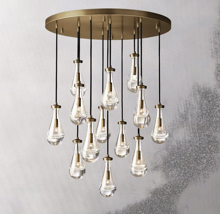 Raindrop Round Chandelier 36", Rain Chandelier by Franing - Chandelier,SHOP ALL,crystal chandelier,Ceiling