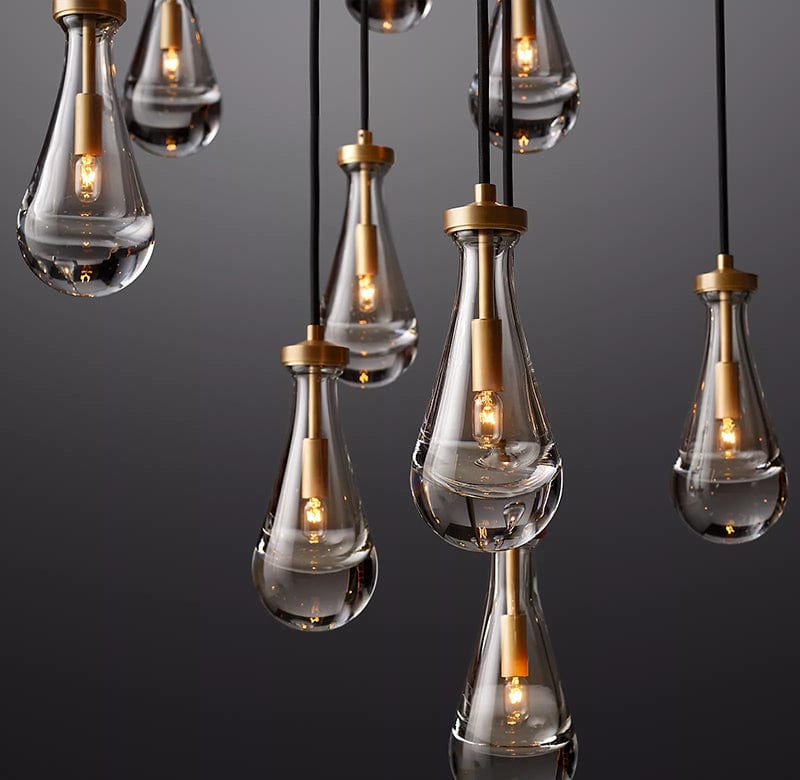 Raindrop Round Chandelier 47", Rain Chandelier by Franing - Chandelier,SHOP ALL,crystal chandelier,Ceiling
