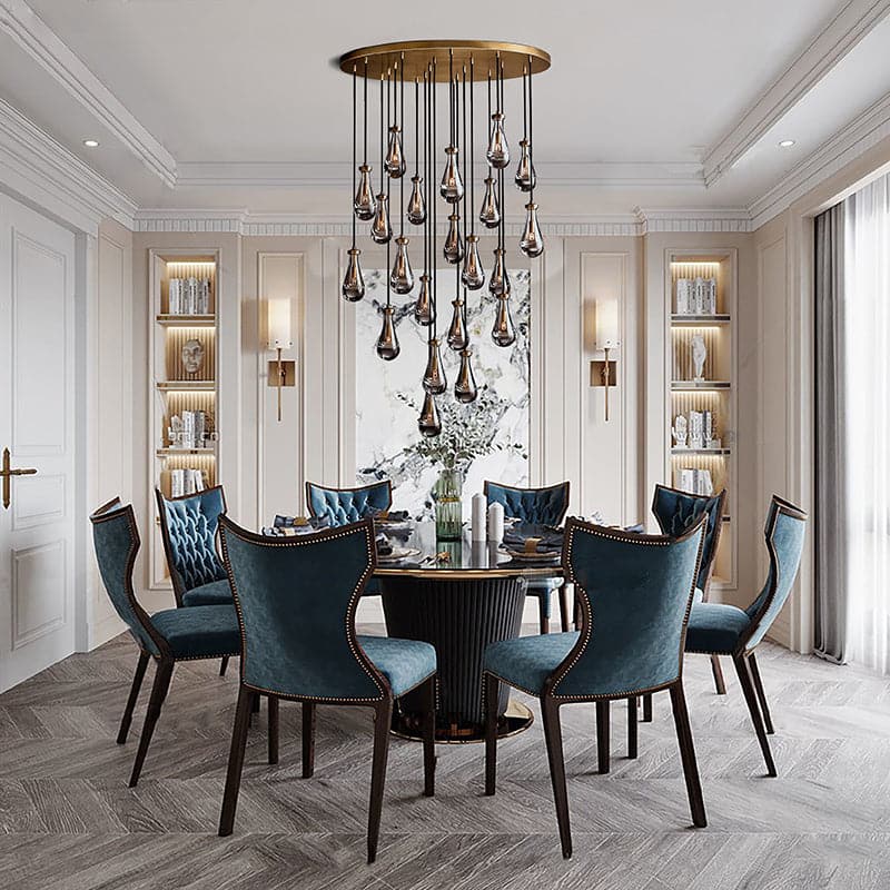 Raindrop Round Chandelier 47", Rain Chandelier by Franing - Chandelier,SHOP ALL,crystal chandelier,Ceiling
