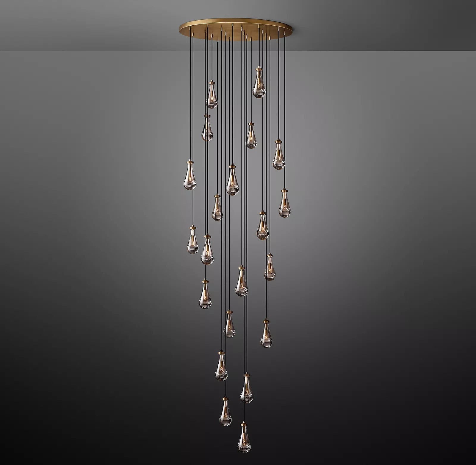 Raindrop Round Chandelier 47", Rain Chandelier by Franing - Chandelier,SHOP ALL,crystal chandelier,Ceiling