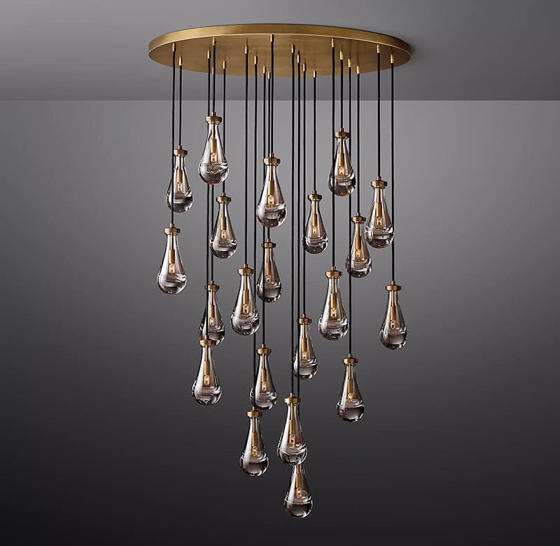 Raindrop Round Chandelier 47", Rain Chandelier by Franing - Chandelier,SHOP ALL,crystal chandelier,Ceiling