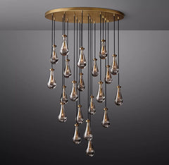 Raindrop Round Chandelier 47", Rain Chandelier by Franing - Chandelier,SHOP ALL,crystal chandelier,Ceiling