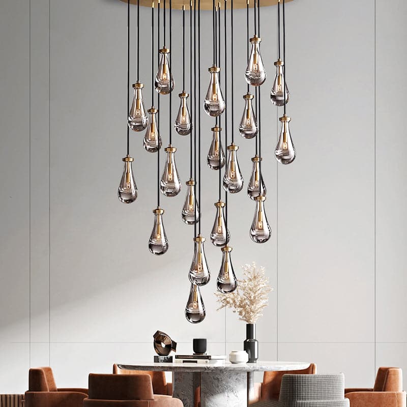 Raindrop Round Chandelier 47", Rain Chandelier by Franing - Chandelier,SHOP ALL,crystal chandelier,Ceiling