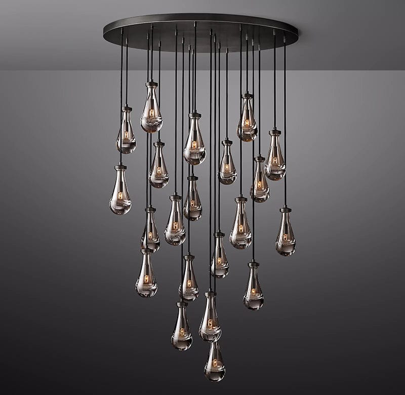 Raindrop Round Chandelier 47", Rain Chandelier by Franing - Chandelier,SHOP ALL,crystal chandelier,Ceiling