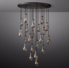 Raindrop Round Chandelier 47", Rain Chandelier by Franing - Chandelier,SHOP ALL,crystal chandelier,Ceiling